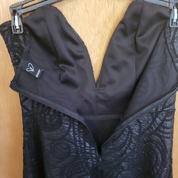 Windsor black patterned corset skater cocktail dress. Worn once! Jnr. Large - Picture 6 of 16